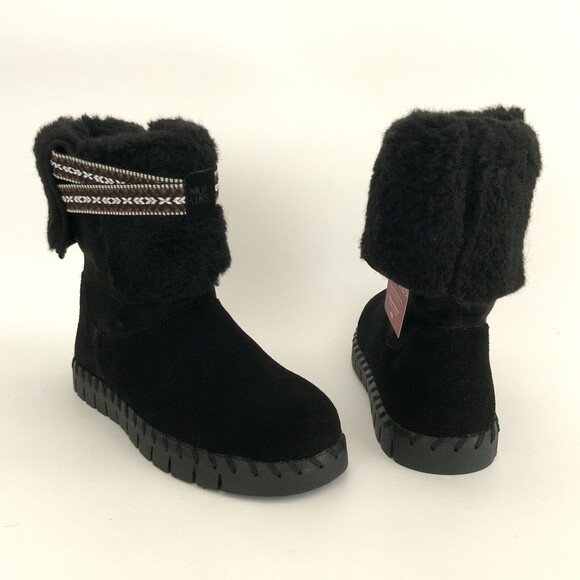 Muk Luks Suede Bootie Size 7 Water Repellent Wool Blend Lining Foam Insole - Picture 3 of 12